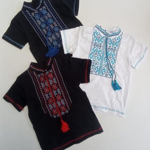 Вышиванка Meloria (30-42) ML5919 black-red (лето) Meloria ML5919 black-red