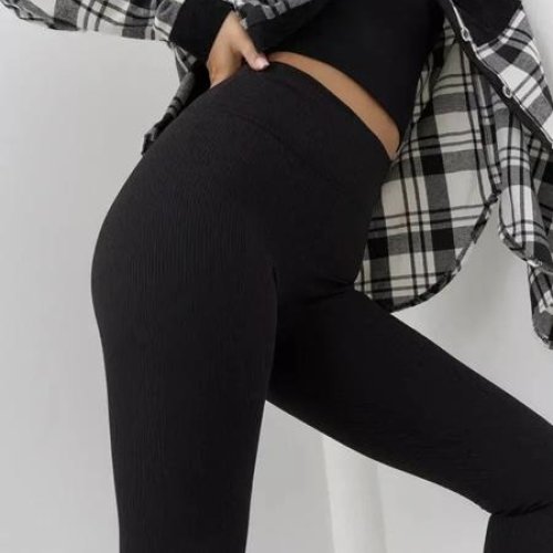 Лосины New Season (S-2XL) LR1719 black (деми) New Season LR1719 black