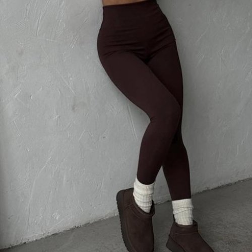 Лосины New Season (S-2XL) LR1719 brown (деми) New Season LR1719 brown