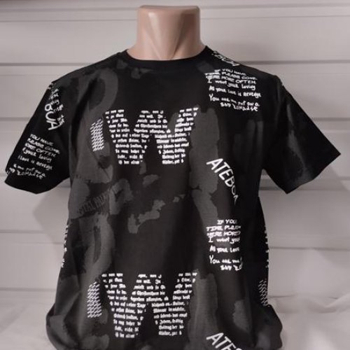 Футболка Panda (S-2XL) 1865 black (лето) Panda 1865 black