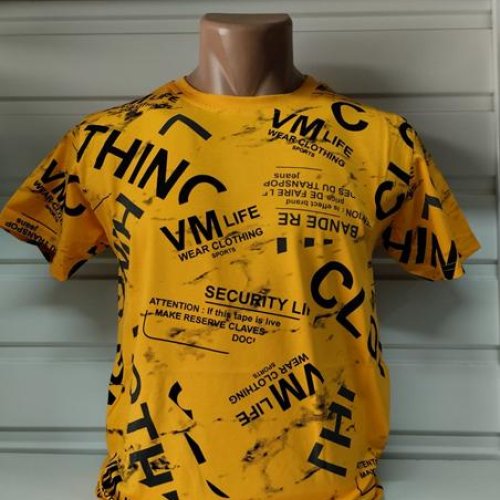 Футболка Panda (S-2XL) 1888 yellow (лето) Panda 1888 yellow