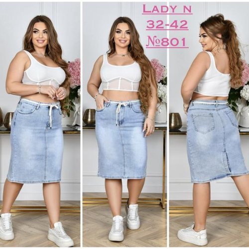 Юбка Jeans Club (32-42) 801 l.blue (лето) Jeans Club 801 l.blue