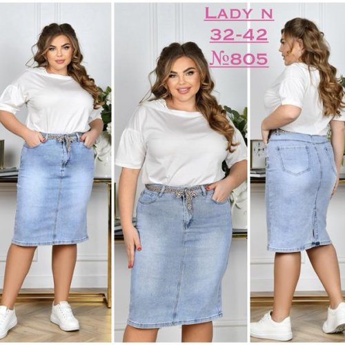 Юбка Jeans Club (32-42) 805 l.blue (лето) Jeans Club 805 l.blue