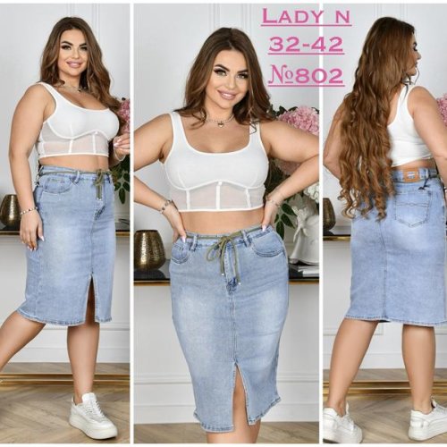 Юбка Jeans Club (32-42) 802 l.blue (лето) Jeans Club 802 l.blue