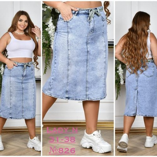 Юбка Jeans Club (31-38) 826 l.blue (лето) Jeans Club 826 l.blue