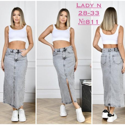 Юбка Jeans Club (28-33) 811 l.grey (лето) Jeans Club 811 l.grey