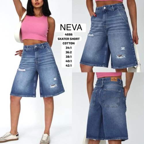 Шорты Jeans Club (34-42) 4886 blue (лето) Jeans Club 4886 blue