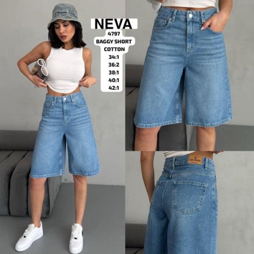 Шорты Jeans Club (34-42) 4797 blue (лето) Jeans Club 4797 blue