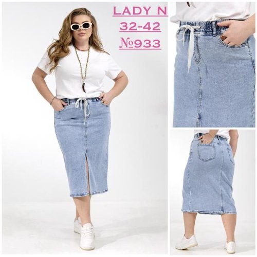 Юбка Jeans Club (32-42) 933 l.blue (лето) Jeans Club 933 l.blue