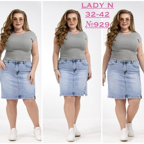 Юбка Jeans Club (32-42) 929 l.blue (лето) Jeans Club 929 l.blue