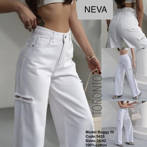 Джинсы Jeans Club (34-42) 5420 white (деми) Jeans Club 5420 white