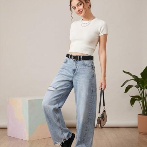 Джинсы Maxim Jeans (25-30) 3335-010-3 l.blue (деми) Maxim Jeans 3335-010-3 l.blue