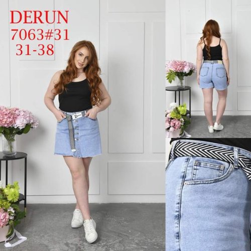 Юбка-шорты Maxim Jeans (31-38) 7063 l.blue (лето) Maxim Jeans 7063 l.blue