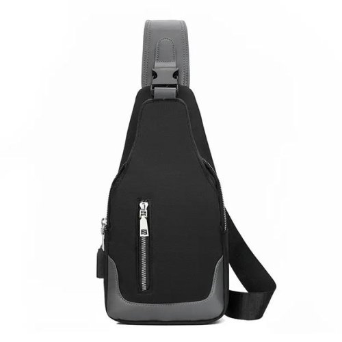 Бананка Fashion Bag (31*6*6) PD288-3 black-grey (деми) Fashion Bag PD288-3 black-grey