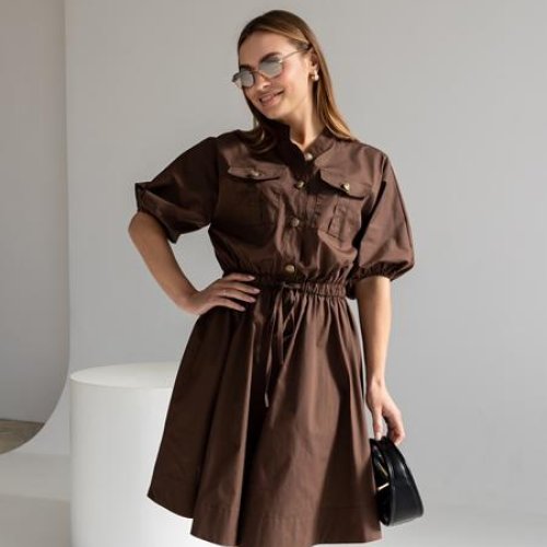 Платье Diamanna (S-M) P245 brown (лето) Diamanna P245 brown