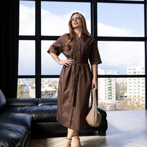 Платье Diamanna (S-M) P246 brown (лето) Diamanna P246 brown