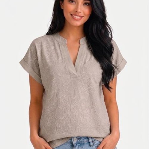 Футболка LeVisha (48-56) 26007 d.beige (лето) LeVisha 26007 d.beige