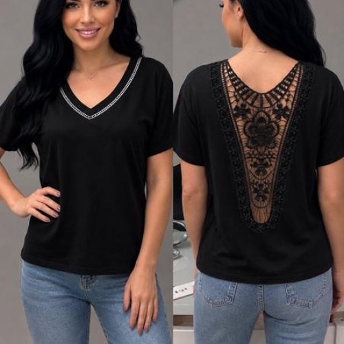 Футболка LeVisha (46-52) 26111 black (лето) LeVisha 26111 black