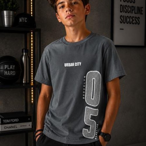 Футболка Major (134-152) 3086 grey (лето) Major 3086 grey