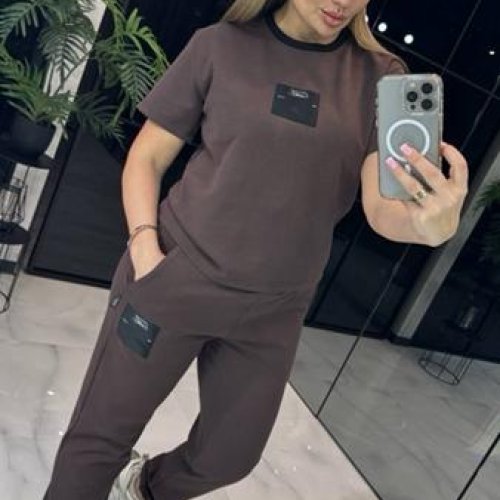 Костюм спорт LOVEKAN (S-L) 1449 chocolate (деми) LOVEKAN 1449 chocolate