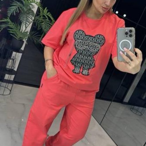 Костюм спорт LOVEKAN (S-L) 1040 coral (деми) LOVEKAN 1040 coral