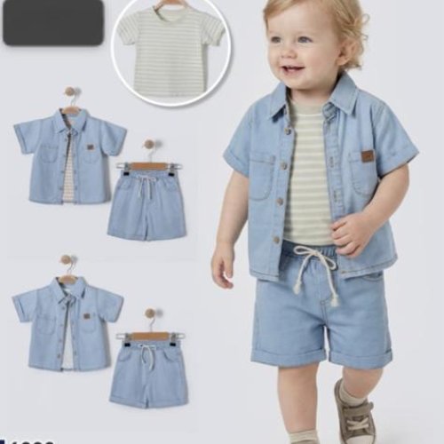 Футболка Baby Boom (0.9-2) 6303 l.blue-beige (лето) Baby Boom 6303 l.blue-beige