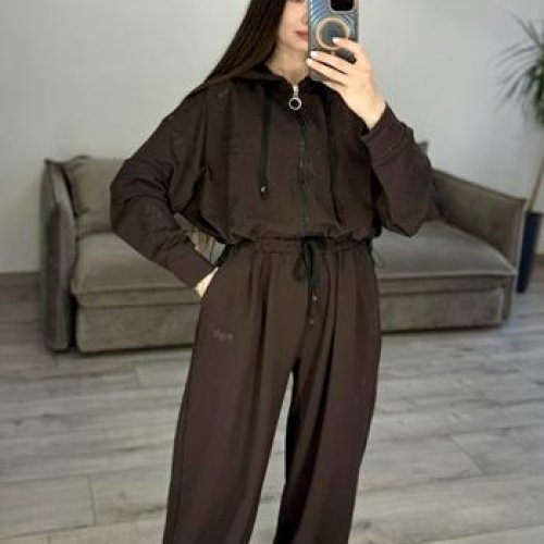Костюм спорт S.Style (42-48) 680 brown (деми) S.Style 680 brown