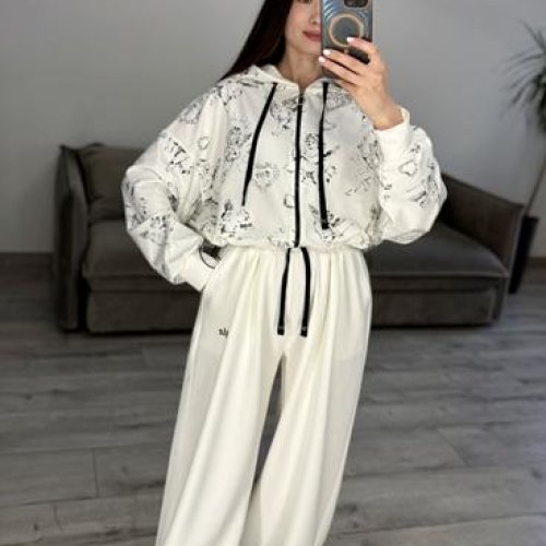 Костюм спорт S.Style (42-48) 680 white (деми) S.Style 680 white