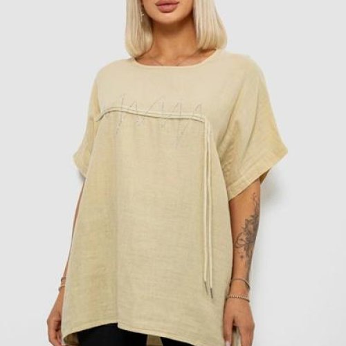 Футболка Seven Group (XL-3XL) 0264 beige (лето) Seven Group 0264 beige