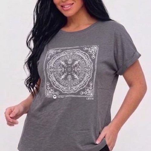 Футболка LeVisha (M-XL) 26101 d.grey (лето) LeVisha 26101 d.grey