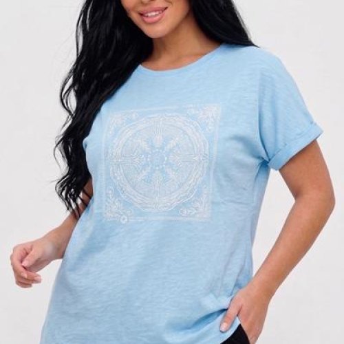 Футболка LeVisha (M-XL) 26101 l.blue (лето) LeVisha 26101 l.blue