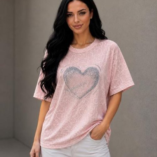 Футболка LeVisha (46-50) 26117 pink (лето) LeVisha 26117 pink