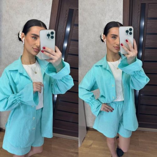 Костюм Valentina (42-48) 014-1 l.blue (лето) Valentina 014-1 l.blue
