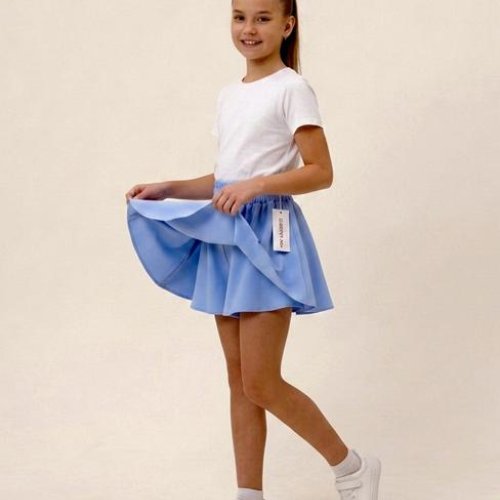 Юбка-шорты Bright Harmony (140-158) 939 l.blue (лето) Bright Harmony 939 l.blue