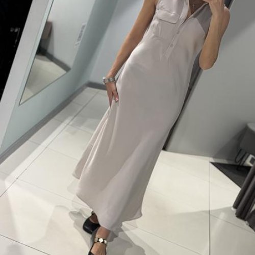 Платье Comod (S-L) H2395-1 l.grey (лето) Comod H2395-1 l.grey