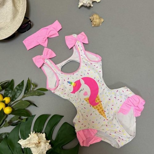 Купальник Sun&Sea (28-36) 7788 white-pink (лето) Sun&Sea 7788 white-pink