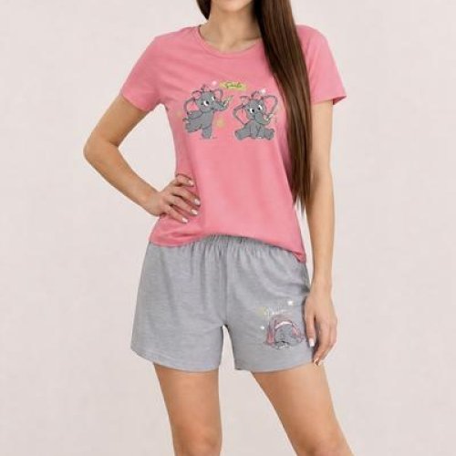Пижама Trikotag (S-XL) TR129 pink (лето) Trikotag TR129 pink