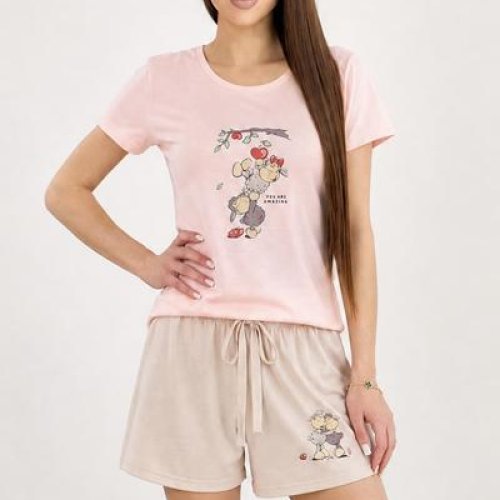Пижама Trikotag (S-XL) 410142 pink (лето) Trikotag 410142 pink