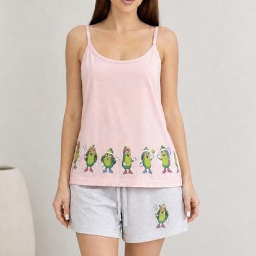 Пижама Trikotag (S-XL) 60160 pink (лето) Trikotag 60160 pink