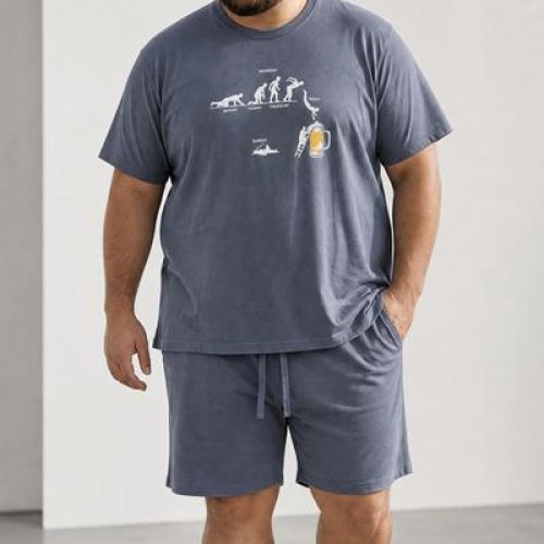 Пижама Trikotag (5XL-8XL) 601118 grey (лето) Trikotag 601118 grey