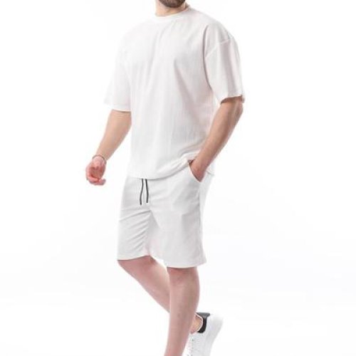 Костюм спорт Hous Of Timur (S-2XL) HT2815 white (лето) Hous Of Timur HT2815 white