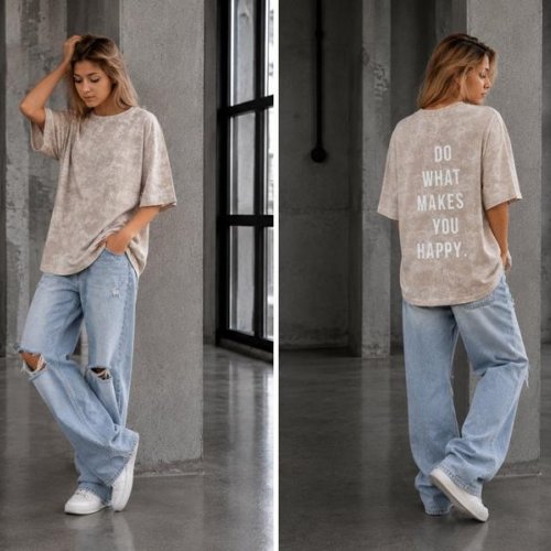 Футболка Karolina (32-42) KR665 beige (лето) Karolina KR665 beige