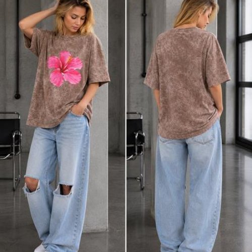 Футболка Karolina (32-42) KR671 brown (лето) Karolina KR671 brown