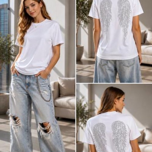 Футболка Karolina (34-42) KR687 white (лето) Karolina KR687 white