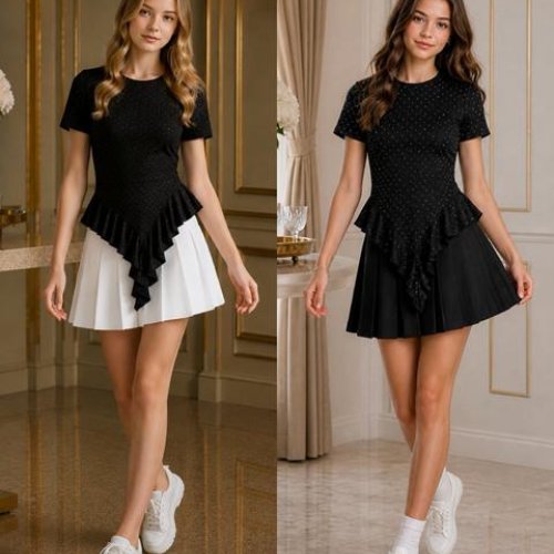Юбка Karolina (32-42) KR704 black (лето) Karolina KR704 black