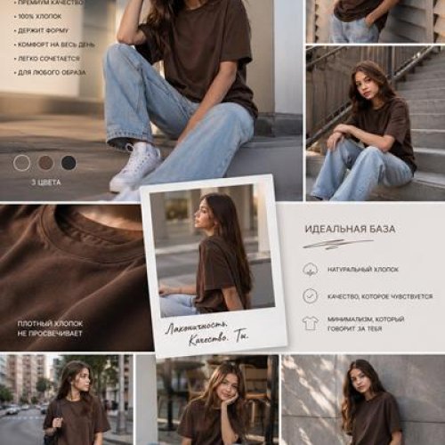 Футболка Karolina (34-42) KR738 brown (лето) Karolina KR738 brown