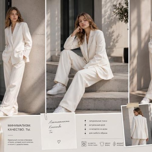Костюм Karolina (34-42) KR741 white (деми) Karolina KR741 white