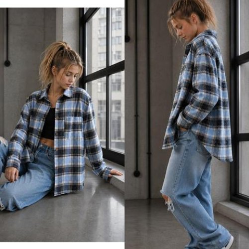 Рубашка Karolina (32-42) KR745 l.blue (деми) Karolina KR745 l.blue