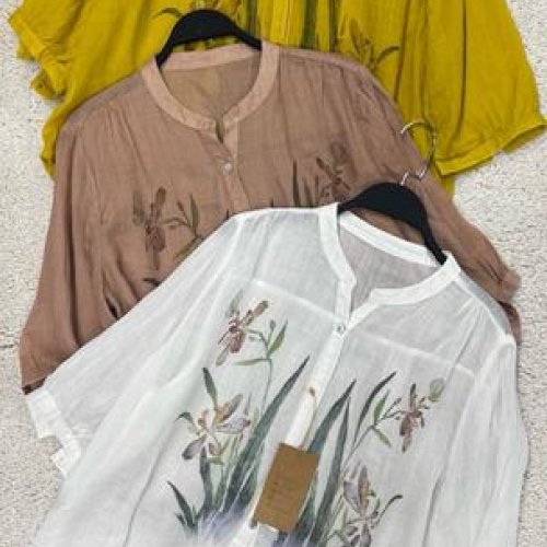 Рубашка DIVO (one size) 6620 yellow (лето) DIVO 6620 yellow
