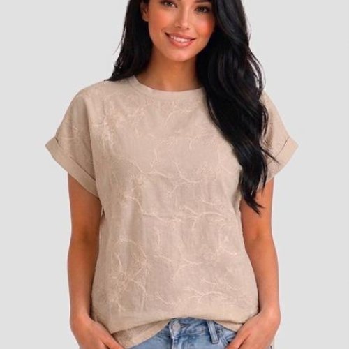 Футболка Elena&Vika (48-54) 26006 beige (лето) Elena&Vika 26006 beige